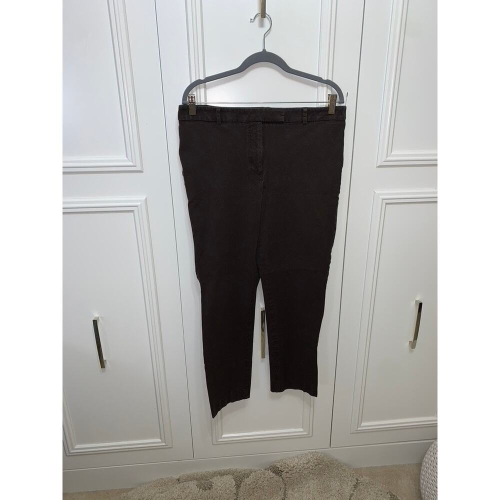 Talbots Women's High-Waist Straight Pants Brown Size 12 Workwear‎